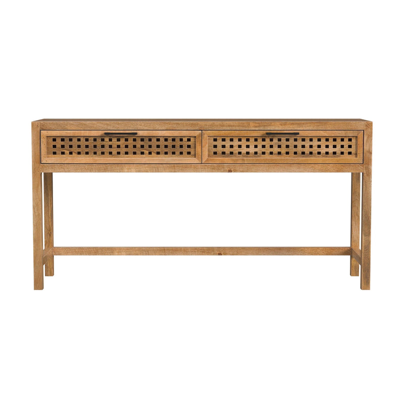 Pentak Wood Brown Rectangular Console Table Console Tables LOOMLAN By Bassett Mirror