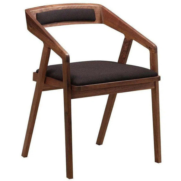 Performance Fabric Dining Arm Chair Chocolate Brown Dining Chairs LOOMLAN By Moe's Home