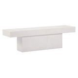 Perpetual T-Bench – Ivory White Outdoor Bench Outdoor Benches LOOMLAN By Seasonal Living