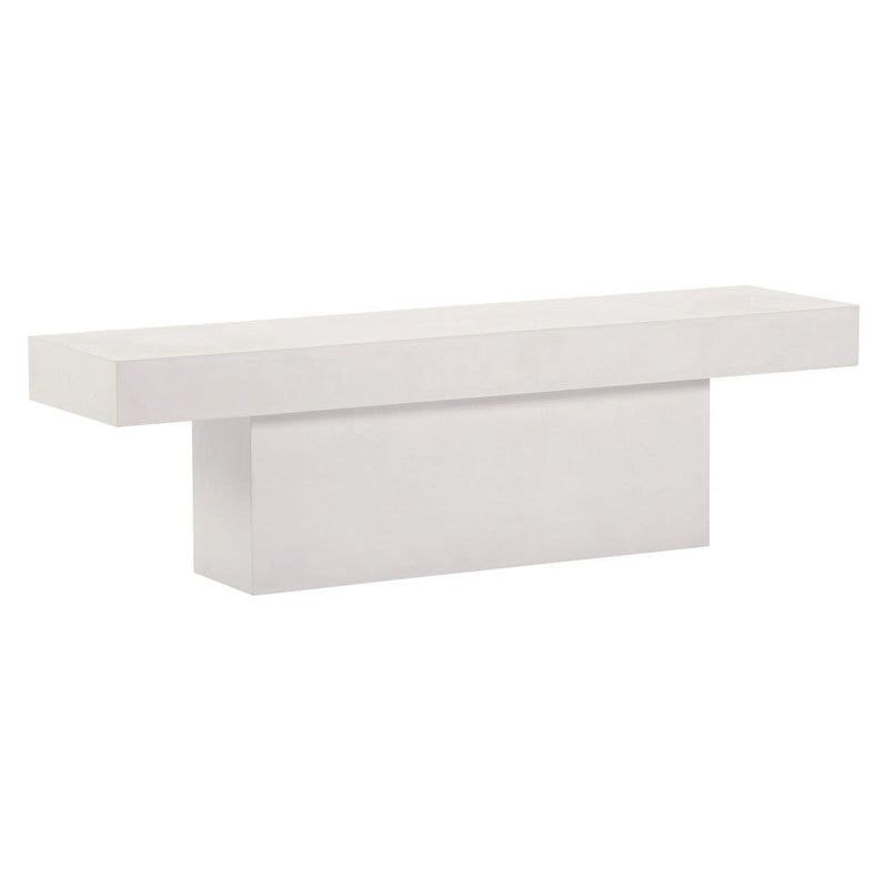 Perpetual T-Bench – Ivory White Outdoor Bench Outdoor Benches LOOMLAN By Seasonal Living