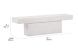 Perpetual T-Bench – Ivory White Outdoor Bench Outdoor Benches LOOMLAN By Seasonal Living