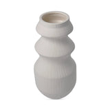 Perri Stoneware Off-White Vase Vases & Jars LOOMLAN By Moe's Home