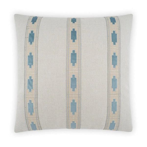 Persephone Oatmeal Teal Throw Pillow With Insert Throw Pillows LOOMLAN By D.V. Kap