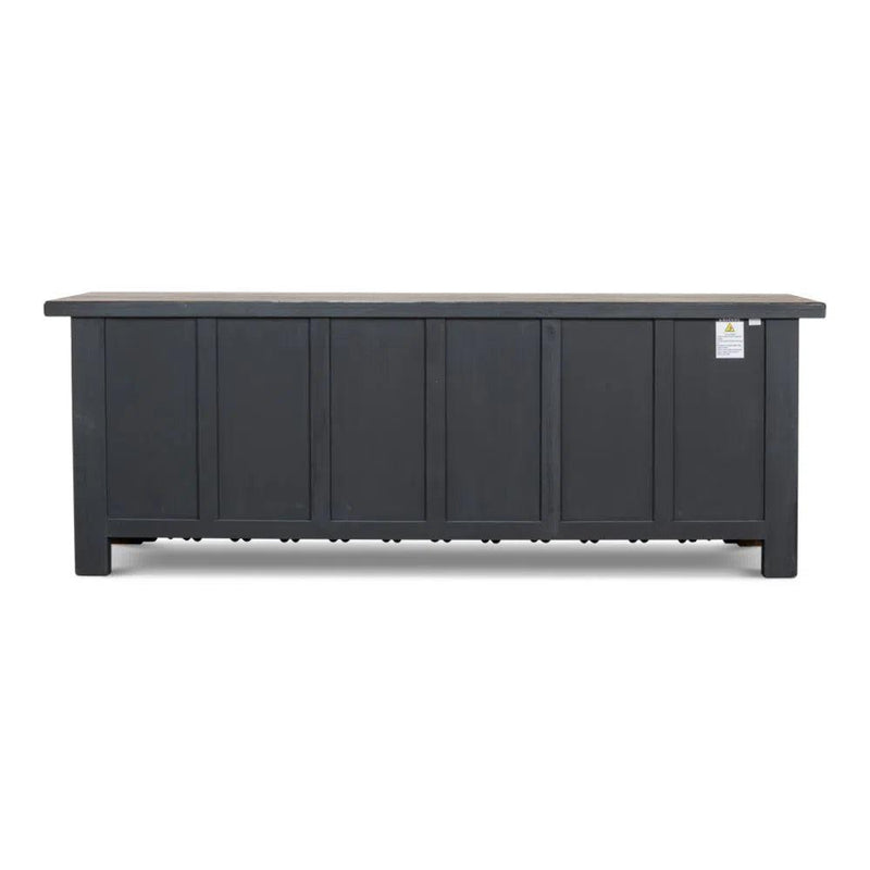 Persian Black Sideboard Extra Large Cabinet 98" Sideboards LOOMLAN By Sarreid