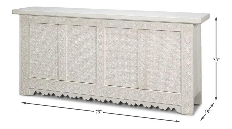 Persian Sideboard Antique White Cabinet For Living Room Sideboards LOOMLAN By Sarreid