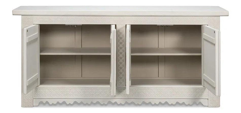 Persian Sideboard Antique White Cabinet For Living Room Sideboards LOOMLAN By Sarreid