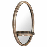 Petite Ogee Mirror & Shelf Gold Wall Mirrors LOOMLAN By Zuo Modern