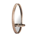 Petite Ogee Mirror & Shelf Gold Wall Mirrors LOOMLAN By Zuo Modern