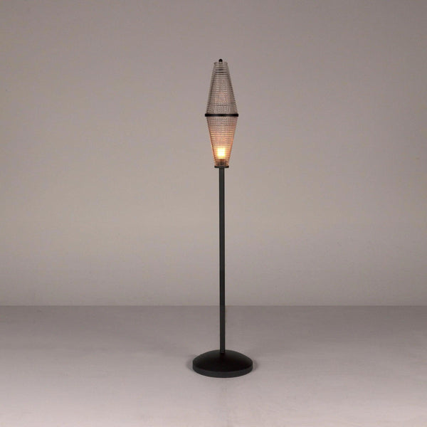 Petra Steel and Glass Floor Lamp Floor Lamps LOOMLAN By Noir