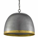 Pewter Polished Brass Matute Pendant Pendants LOOMLAN By Currey & Co