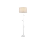 Piaf Aluminum White Floor Lamp Floor Lamps LOOMLAN By Currey & Co