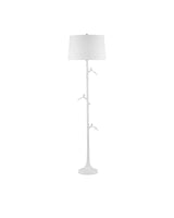 Piaf Aluminum White Floor Lamp Floor Lamps LOOMLAN By Currey & Co