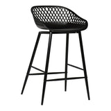 Piazza Black Outdoor Counter Stool Counter Stools LOOMLAN By Moe's Home