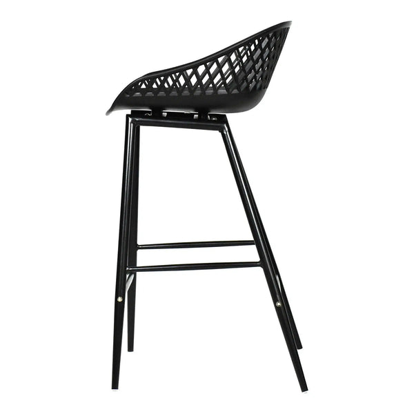 Piazza Black Outdoor Counter Stool Counter Stools LOOMLAN By Moe's Home