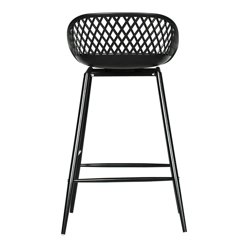 Piazza Black Outdoor Counter Stool Counter Stools LOOMLAN By Moe's Home