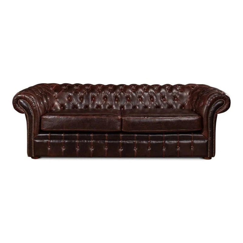 Piccadilly 3 Seat Chesterfield Sofa Club Leather Sofas & Loveseats LOOMLAN By Sarreid