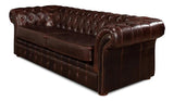 Piccadilly 3 Seat Chesterfield Sofa Club Leather Sofas & Loveseats LOOMLAN By Sarreid