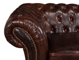 Piccadilly 3 Seat Chesterfield Sofa Club Leather Sofas & Loveseats LOOMLAN By Sarreid