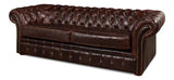 Piccadilly 3 Seat Chesterfield Sofa Club Leather Sofas & Loveseats LOOMLAN By Sarreid