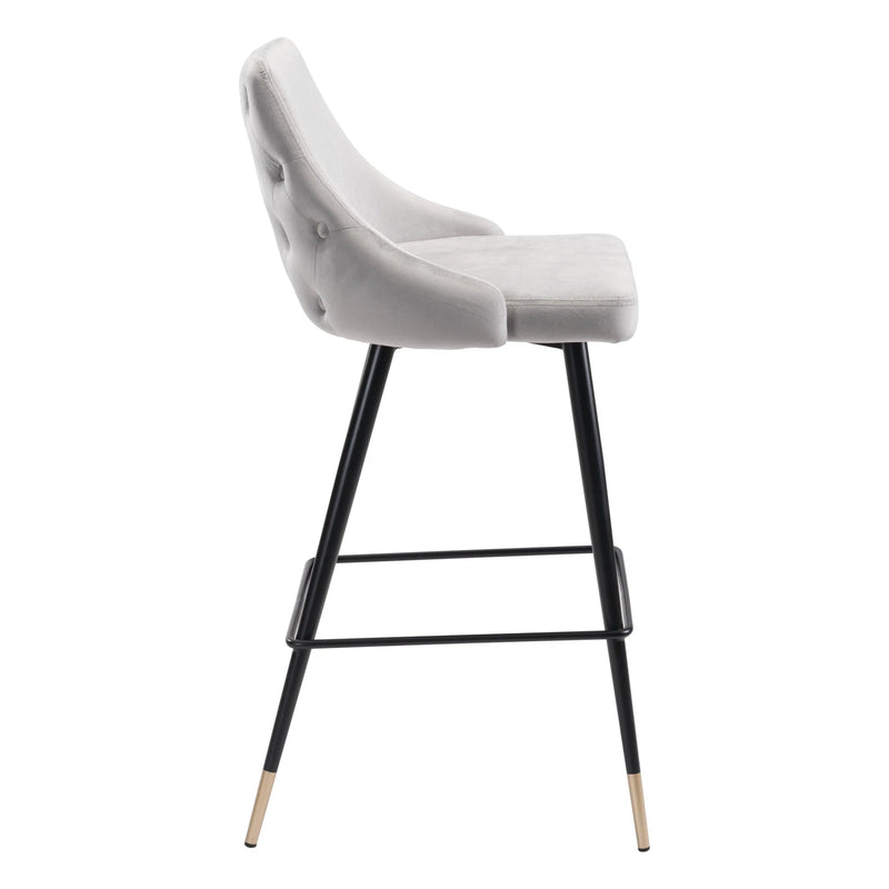 Piccolo Bar Chair Gray Bar Stools LOOMLAN By Zuo Modern