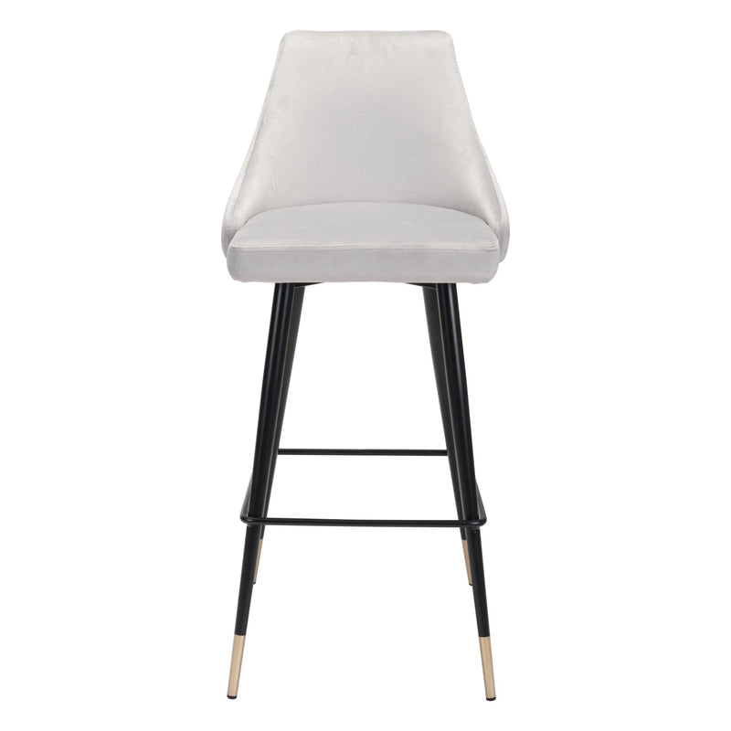 Piccolo Bar Chair Gray Bar Stools LOOMLAN By Zuo Modern