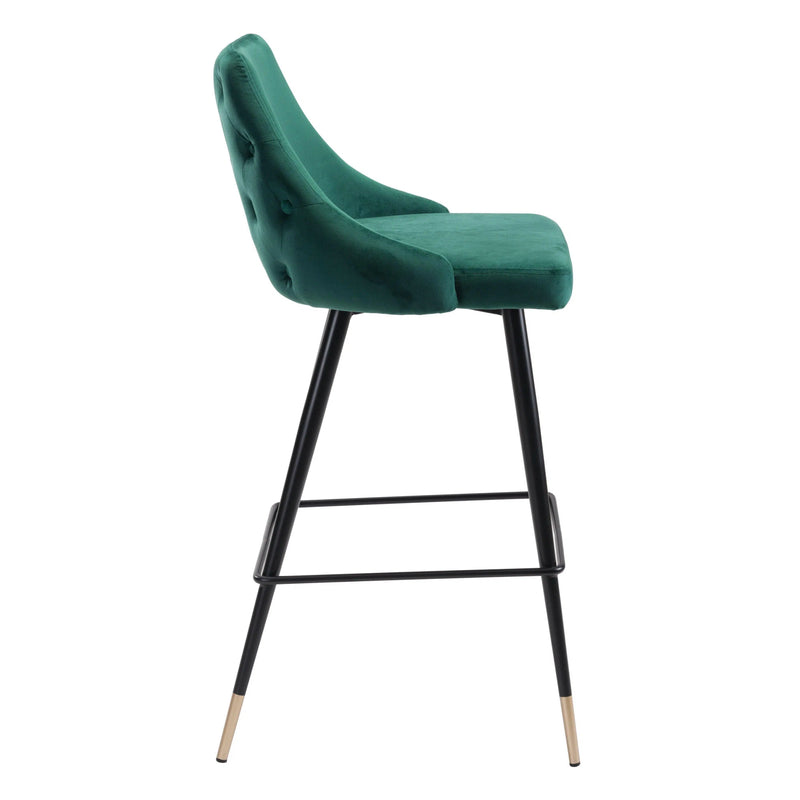 Piccolo Bar Chair Green Bar Stools LOOMLAN By Zuo Modern