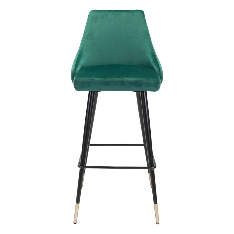 Piccolo Bar Chair Green Bar Stools LOOMLAN By Zuo Modern