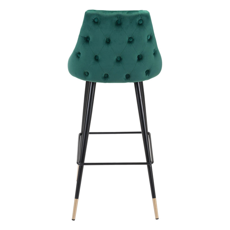 Piccolo Bar Chair Green Bar Stools LOOMLAN By Zuo Modern