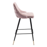 Piccolo Bar Chair Pink Bar Stools LOOMLAN By Zuo Modern