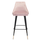 Piccolo Bar Chair Pink Bar Stools LOOMLAN By Zuo Modern