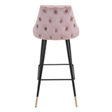 Piccolo Bar Chair Pink Bar Stools LOOMLAN By Zuo Modern