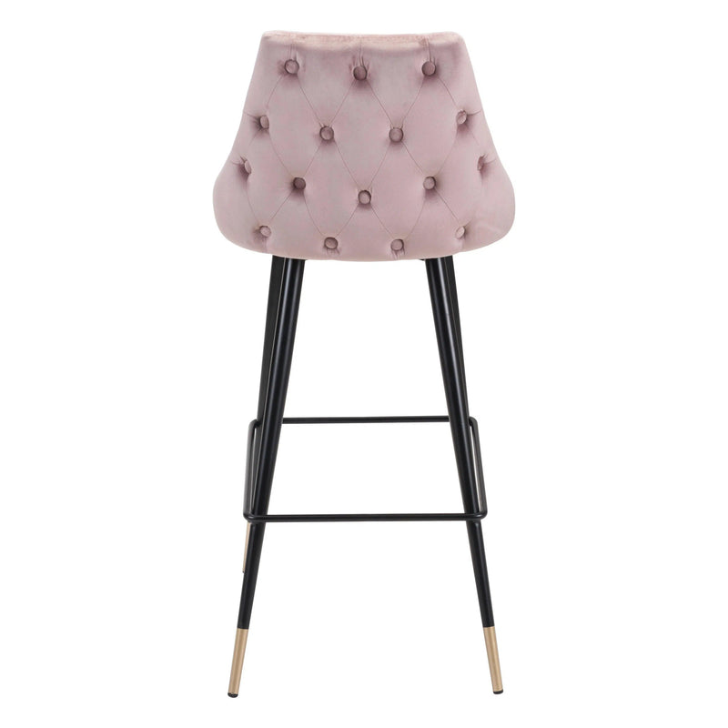 Piccolo Bar Chair Pink Bar Stools LOOMLAN By Zuo Modern