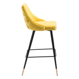 Piccolo Bar Chair Yellow Bar Stools LOOMLAN By Zuo Modern