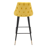 Piccolo Bar Chair Yellow Bar Stools LOOMLAN By Zuo Modern