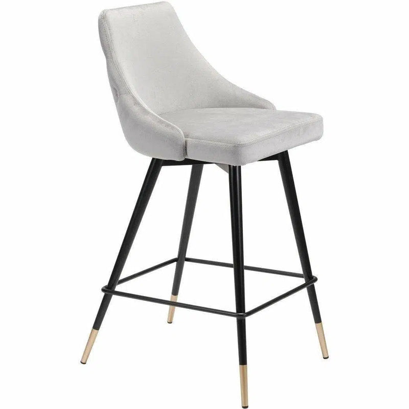 Piccolo Counter Chair Gray Counter Stools LOOMLAN By Zuo Modern