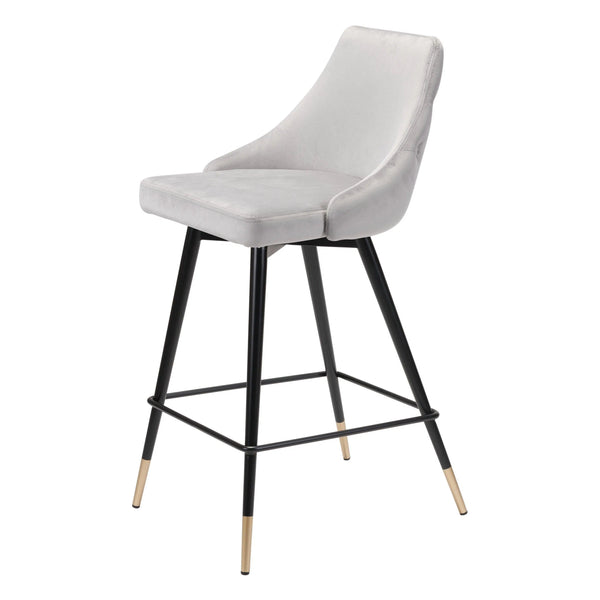 Piccolo Counter Chair Gray Counter Stools LOOMLAN By Zuo Modern