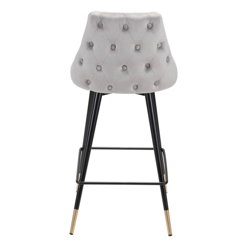 Piccolo Counter Chair Gray Counter Stools LOOMLAN By Zuo Modern