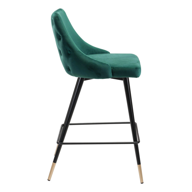 Piccolo Counter Chair Green Counter Stools LOOMLAN By Zuo Modern