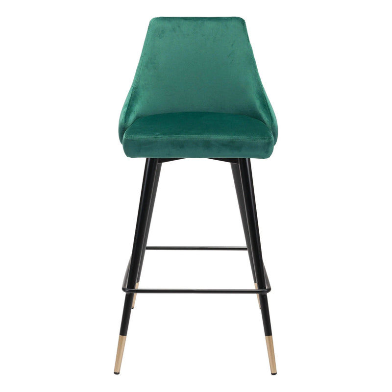 Piccolo Counter Chair Green Counter Stools LOOMLAN By Zuo Modern