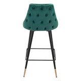 Piccolo Counter Chair Green Counter Stools LOOMLAN By Zuo Modern