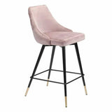 Piccolo Counter Chair Pink Counter Stools LOOMLAN By Zuo Modern