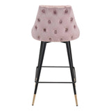 Piccolo Counter Chair Pink Counter Stools LOOMLAN By Zuo Modern