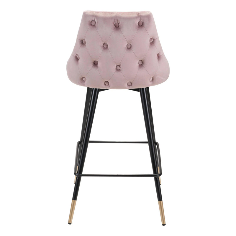 Piccolo Counter Chair Pink Counter Stools LOOMLAN By Zuo Modern