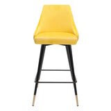 Piccolo Counter Chair Yellow Counter Stools LOOMLAN By Zuo Modern