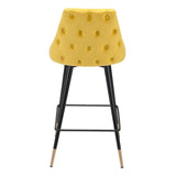 Piccolo Counter Chair Yellow Counter Stools LOOMLAN By Zuo Modern