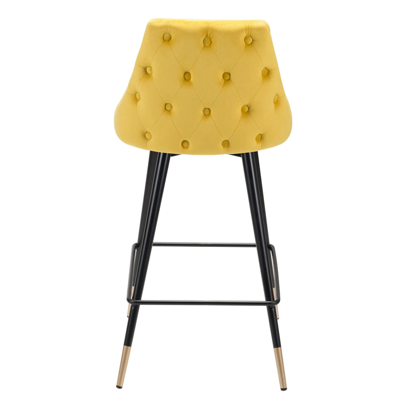 Piccolo Counter Chair Yellow Counter Stools LOOMLAN By Zuo Modern