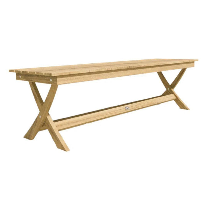 Picnic 3-Person Teak Outdoor Bench Outdoor Benches LOOMLAN By HiTeak