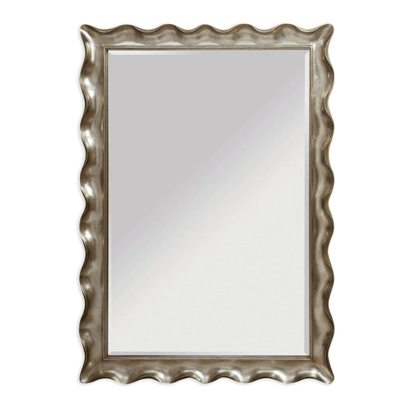 Pie Crust Polyurethane Brown Vertical Floor Mirror Floor Mirrors LOOMLAN By Bassett Mirror
