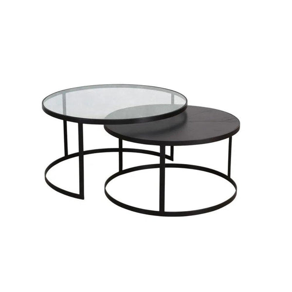 Pierre S/2 Coffee Table Black Outdoor Coffee Tables LOOMLAN By Artesia