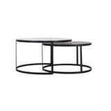 Pierre S/2 Coffee Table Black Outdoor Coffee Tables LOOMLAN By Artesia